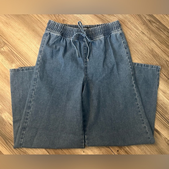 Women’s chambray like denim drawstring pants US6/28W - Picture 2 of 11